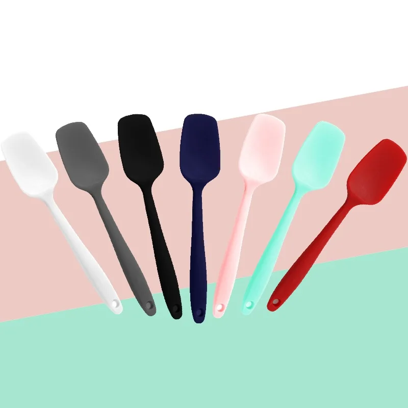 Universal Heat Resistant Integrate Handle Silicone Spoon Scraper Spatula Ice Cream Cake For Kitchen Non-Stick Cooking Tools