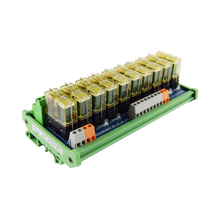 Huaqingjun 2-24 Channels 2NO 2NC 24VDC Relay Module for Industrial Automation