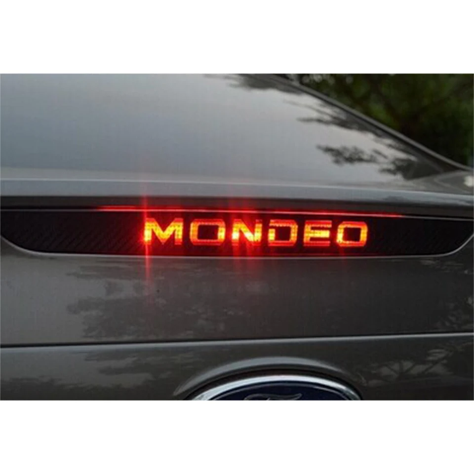 Car Styling Stickers For Ford Mondeo MK4 2007 2008 2009 2010 2011 2012 2013 3D Carbon Fiber High Brake LED Light Accessories