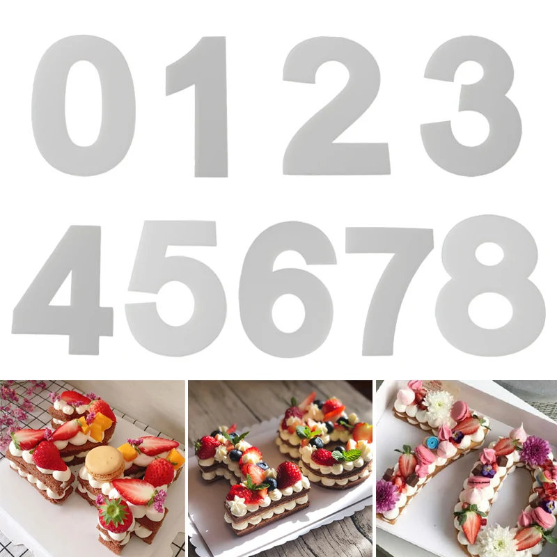 Numbers Cake Mould Set PET Decorating Baking Mold DIY Kitchen Tool For Birthday Pastry SUB Sale