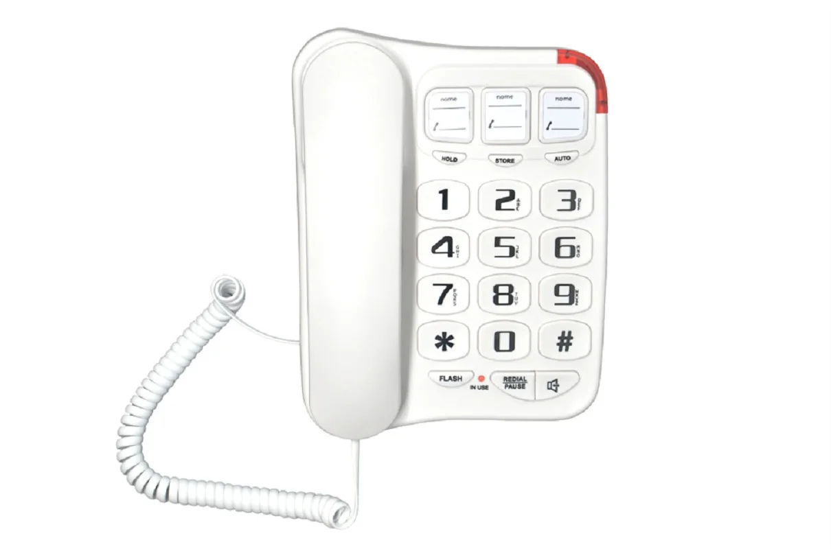 Landline Phones Loud Ringtone Fixe Landline Home Phone for Elderly Low Visio Group Amplified Big Button