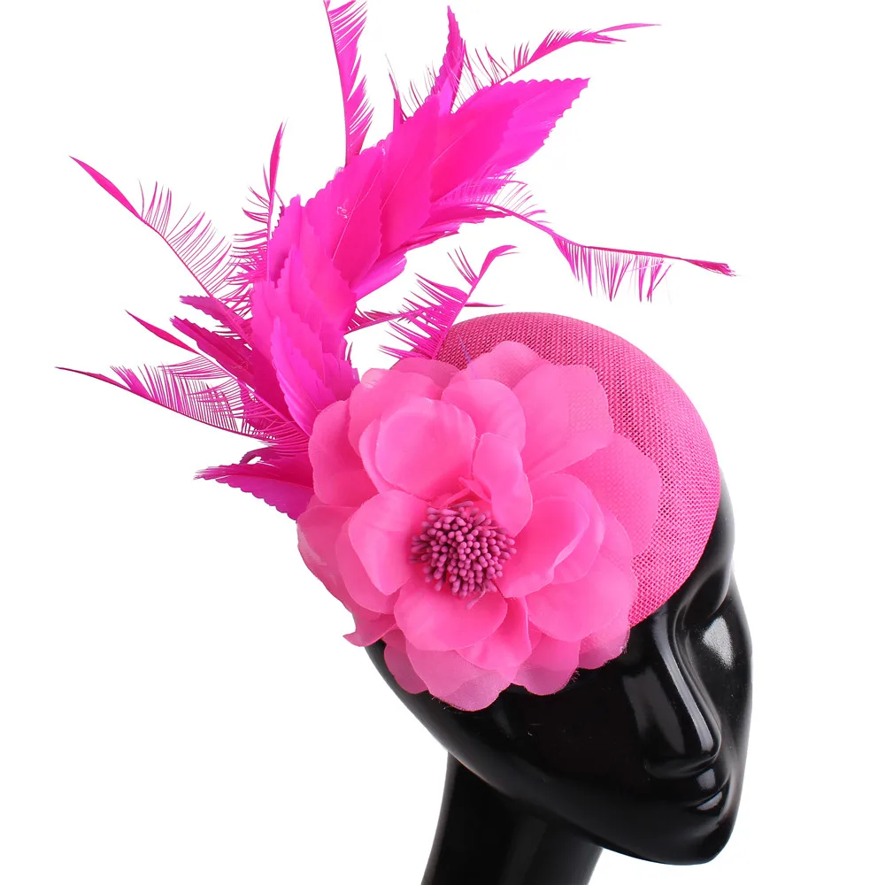 

New Chic Charming Fashion Fascinator Hats Headband For Women Elegant Party Tea Flower Headwear Formal Occasion Church Fedora Cap