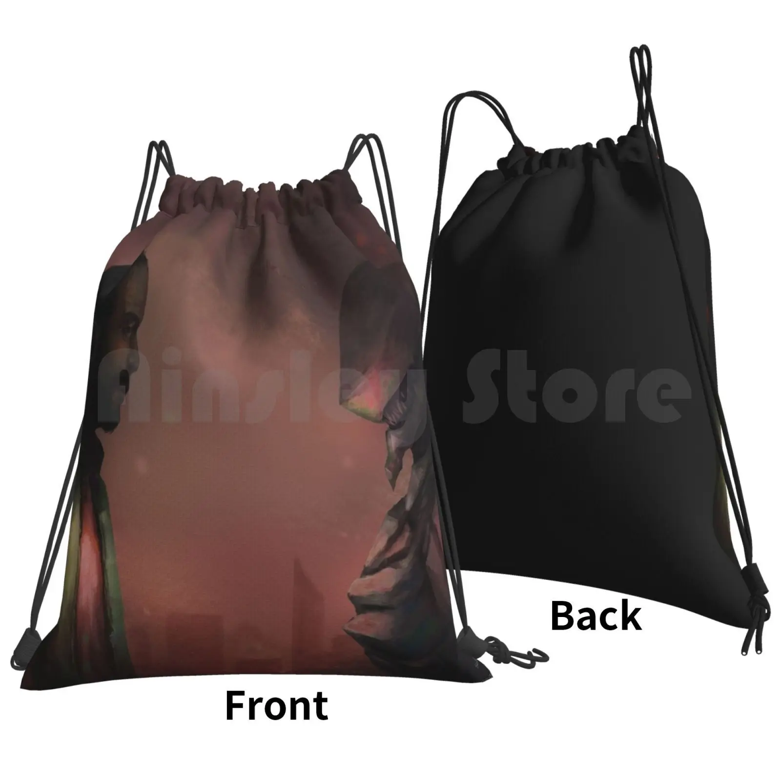 Sedisverse-The Grim-Two Sides Of The Coin Backpack Drawstring Bags Gym Bag Waterproof Sedisverse Grim Superhero British