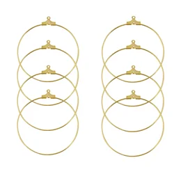 30pcs/Lot 30-40mm Big Round Hoops Earrings Dangle Clasp Ear Wires Hooks DIY Circle Earring Findings Jewelry Making Accessories