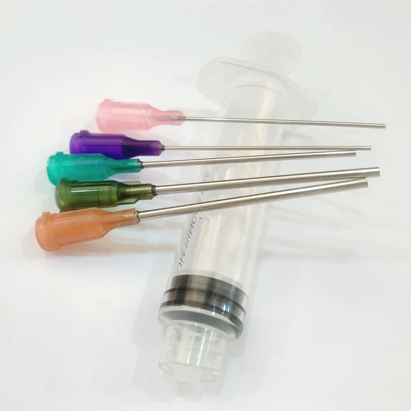 5pcs For Glue Oil Ink Syringe Crimp Sealed-Blunt Needle Tips 5ml Capacity Transparent Plastic Syringes