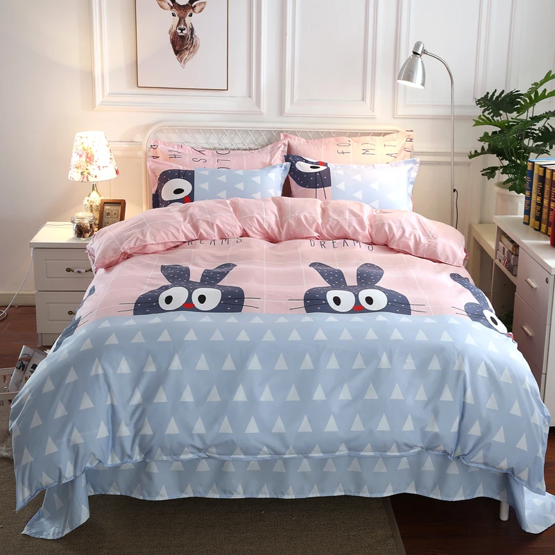 Comfortable Bedding set with Colourful Lovely Pattern Bed Set Twin Full Queen Size 2/3pcs for Girls Kids  of Comforter Cover