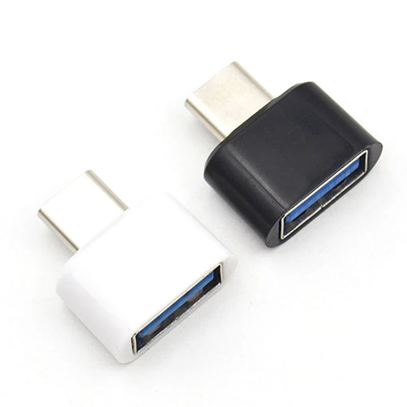 2pcs USB Type C Male To USB 2.0 Female OTG Converter Data Adapter For Phone