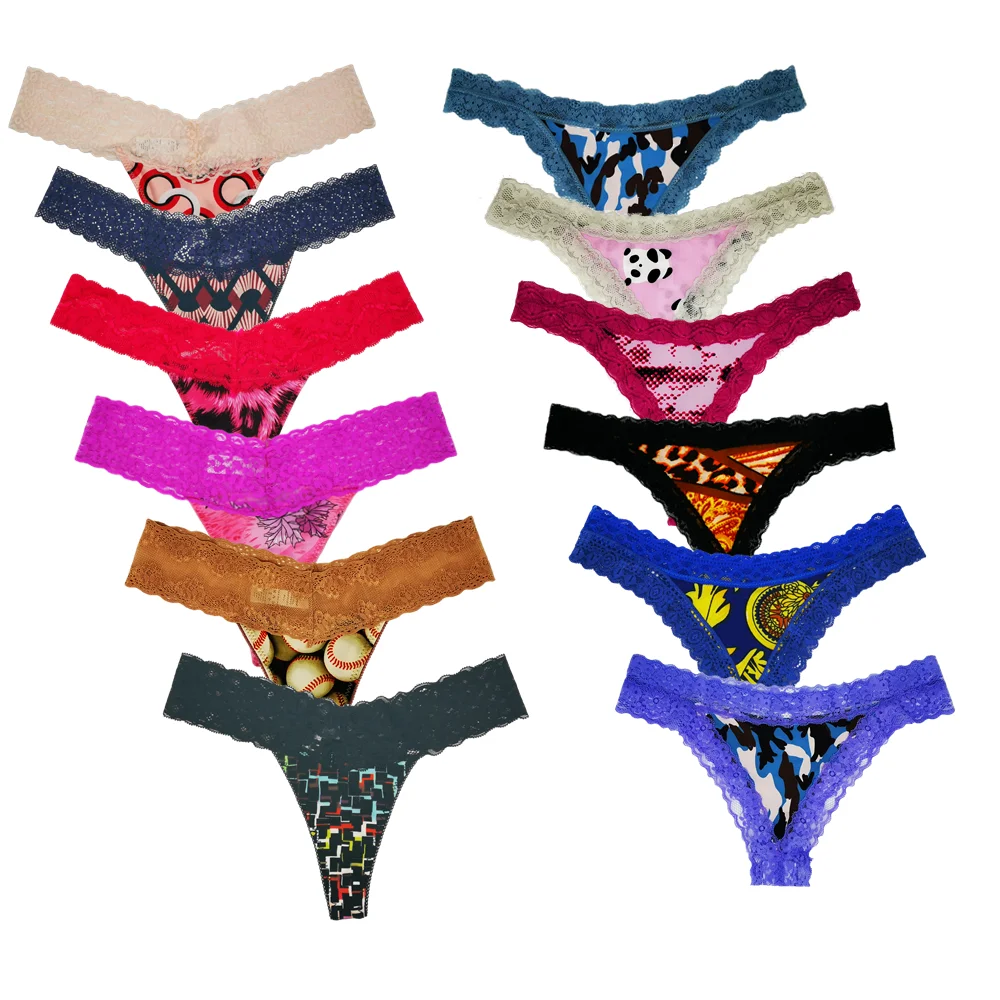 Morvia Women Thongs G-Strings Underwear Panties Variety Pack 10 Pieces Assorted