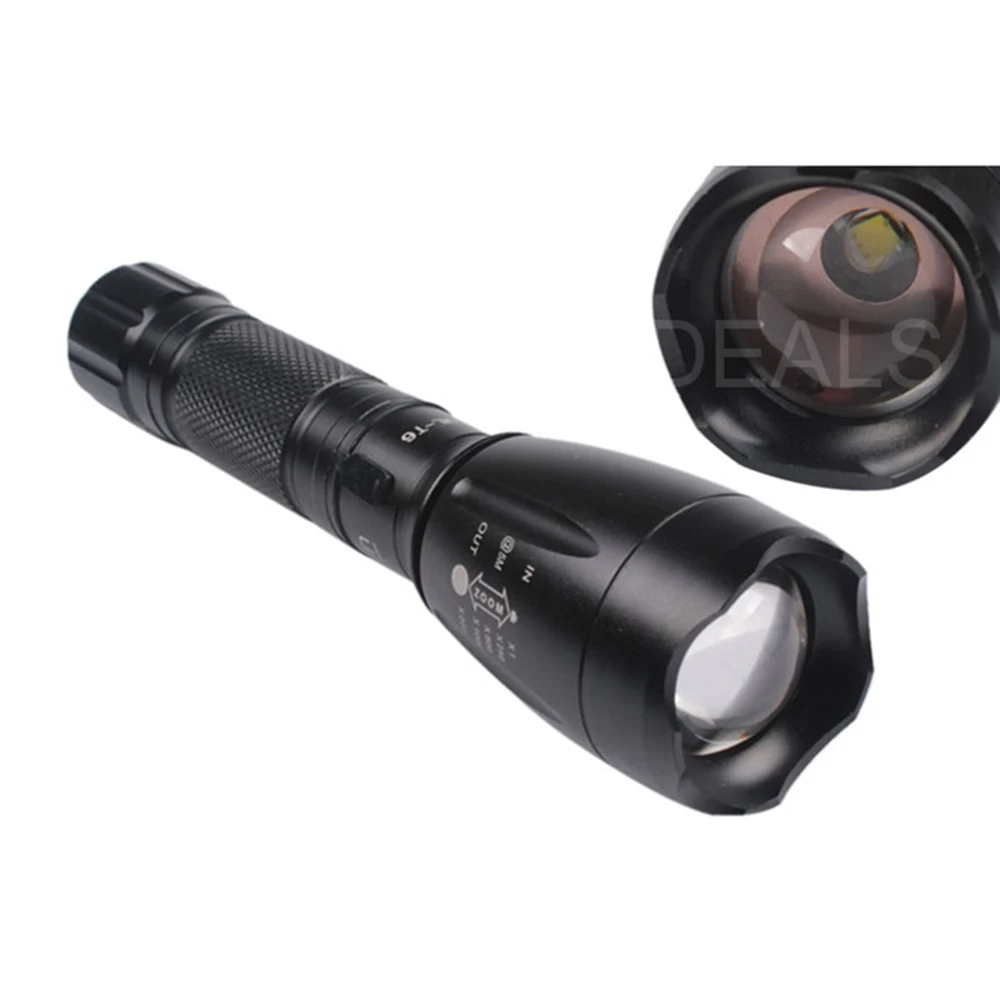 Super Bright 3000 Lumens LED Zoomable 5-Mode Flashlight Torch Zoom Waterproof Lamp for hunting cycling climbing camping