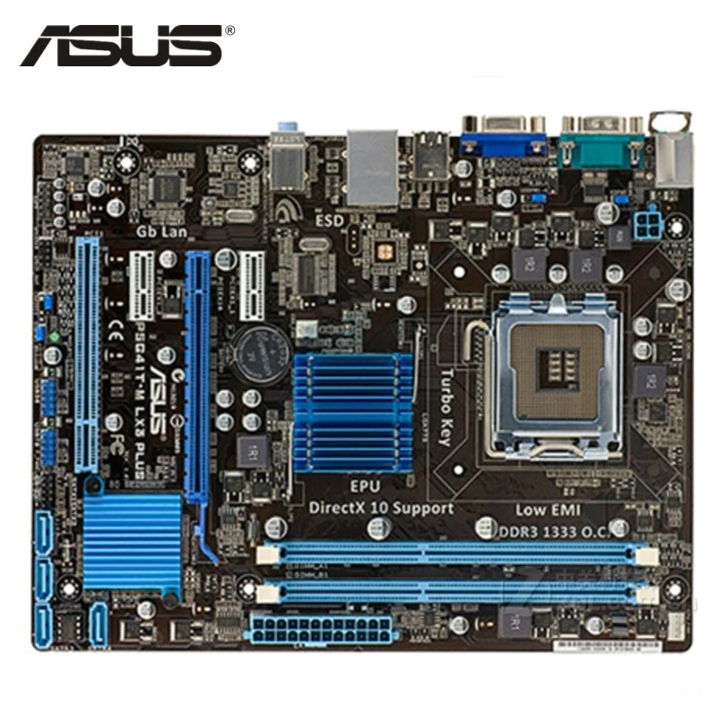 Материнские платы ASUS P5G41T-M LX3 LGA 775 DDR3 8 Гб P5G41T G41 P5G41T-M LX3 Plus системная плата SATA II PCI-E X16, б/у