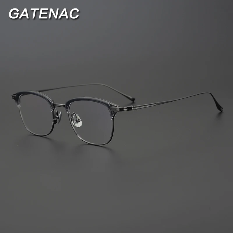 

2021 New Titanium Glasses Frame Men Vintage Designer Square Myopia Prescription Optical Eyeglasses Frame Women Luxury Eyewear