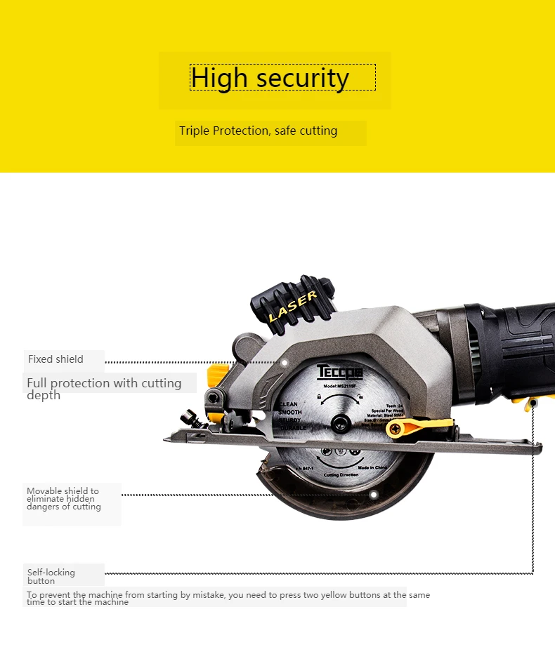 Woodworking Electric Circular SawMulti-Function Hand-Held Electric Chainsaw Portable Flip-Chip Circula Saw Mini Cutting Machine