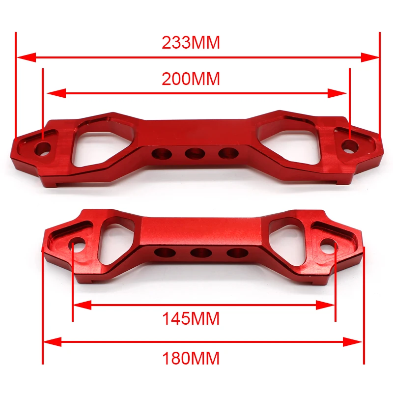 DEFT 1PCS 233mm/200mm Aluminum Red Billet Aluminum Car Battery Tie Down Mount Bracket Holder Bar with Logo for Honda Civic