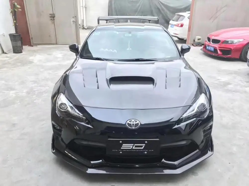 Carbon Fiber Front Bumper Lip Spoiler Auto Car Diffuser Side Skirts Fits For NEW TOYOTA GT86 2017 2018 2019