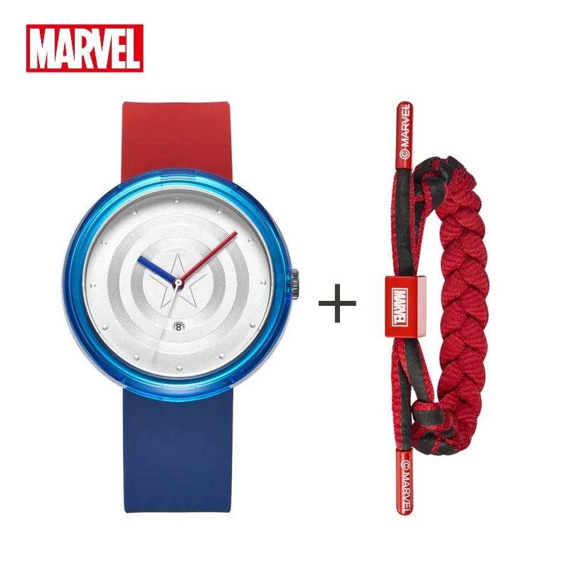 

Marvel The Avengers Spider Iron Man Quartz Wristwatch 3D Stereo Dial Super Hero Crystal Silicone Strap Uinsex Disney Clock Date