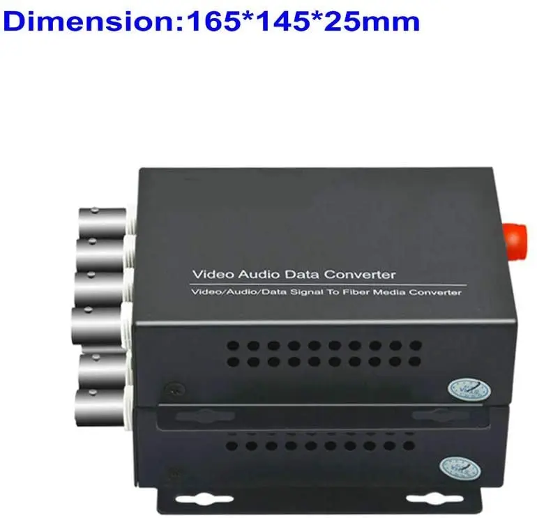 4 Ch Digital Video Fiber Optical Media Converters Extender with 485 Data Single Mode FC Fiber Optic Upto 20Km for CCTV Security