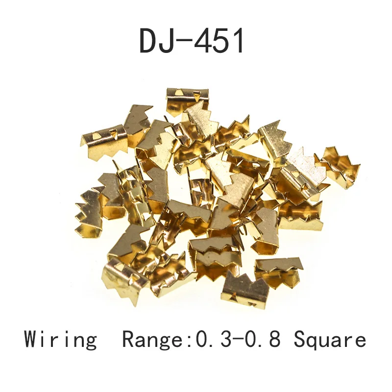 

100 pieces DJ451 0.3-0.8mm2 U-shaped copper wire crimping terminal cold-pressed connector cable lug for lug terminal DJ454