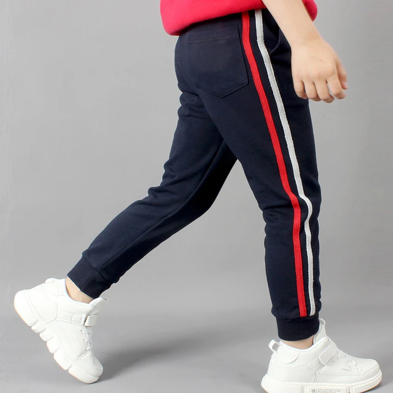 Spring Autumn Korean version sports pants in big children hit color student cotton clothes anti-mosquito childr quality clothing