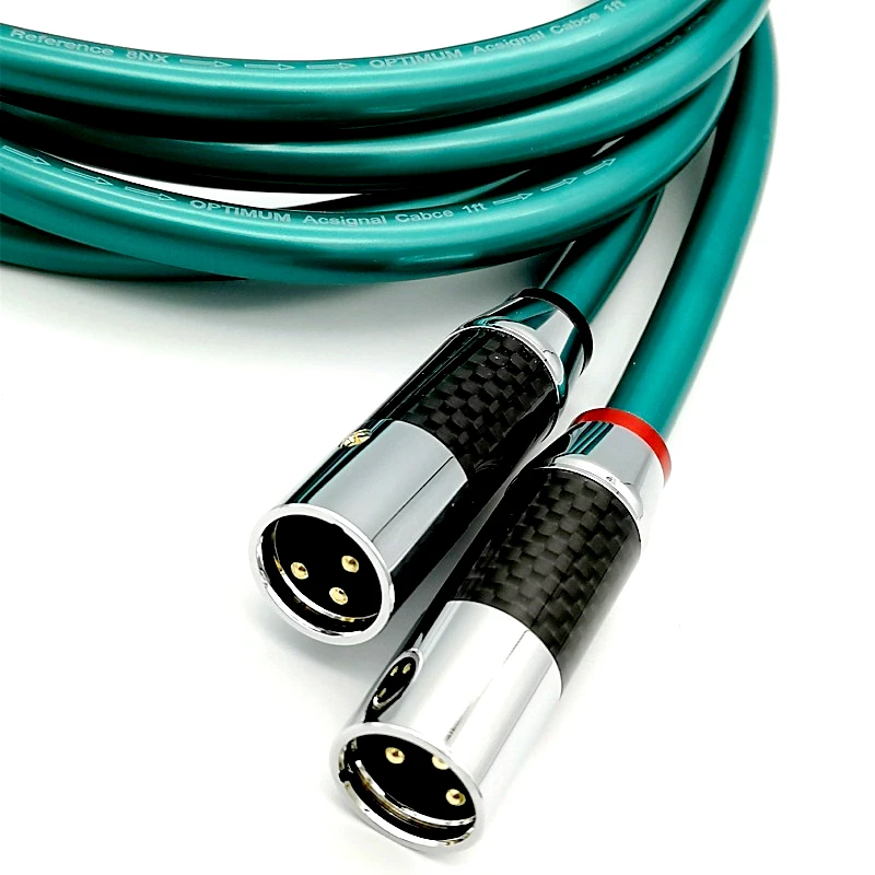 Orfoton-Câble d'interconnexion audio 8N ODavid XLR vers RCA, connecteur en fibre de carbone, haute qualité