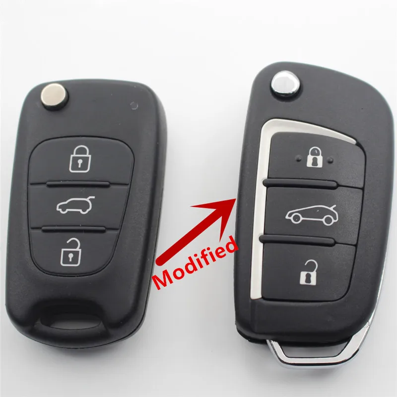 OEM Replacement 3Button Modified Flip Folding Remote Key Shell For Hyundai I30 IX35 Verna For Kia K5 Rio Picanto Ceed K05