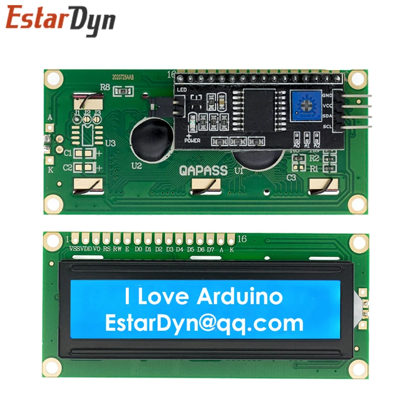 LCD Module Blauw Groen scherm IIC/I2C 1602 voor Arduino 1602 LCD UNO r3 Mega2560 LCD1602