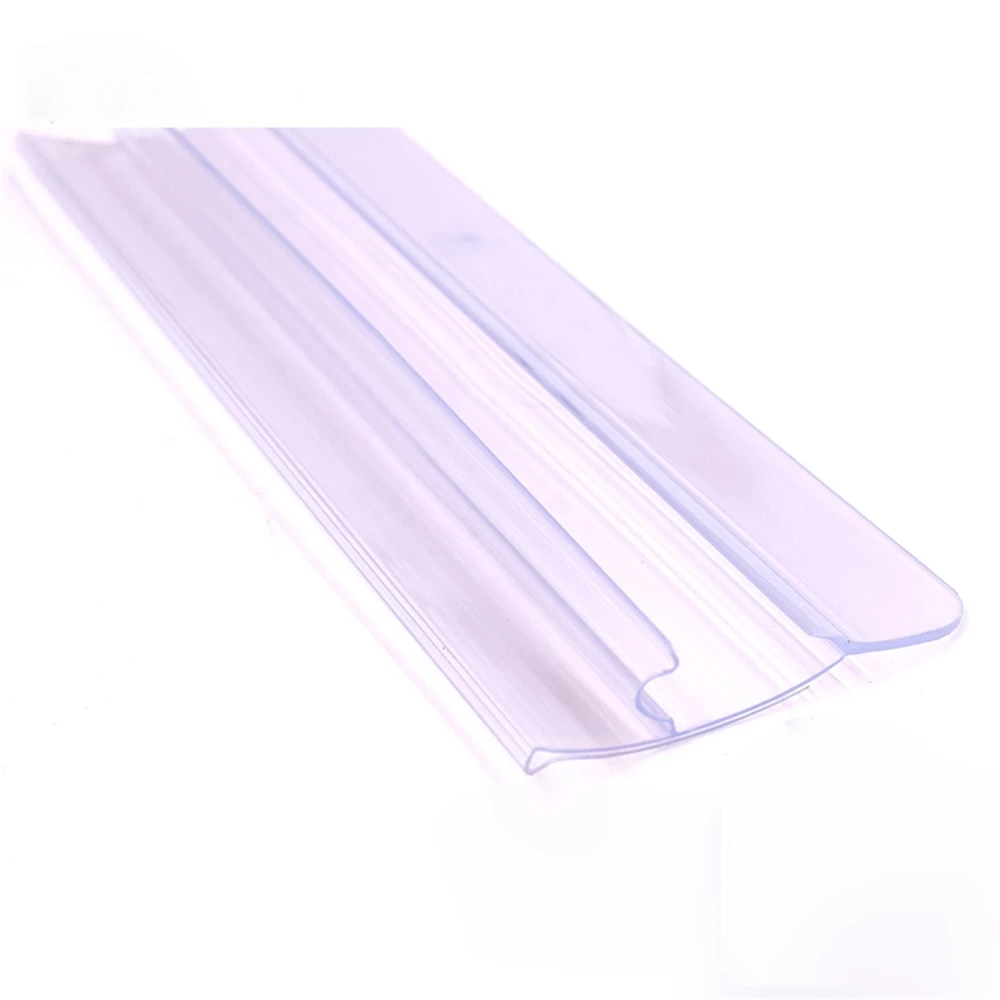 

Plastic Pvc Shelf Data Strips Clip-on Mechandise Price Talker Sign Display Label Card Holder Strip For Supermarket Rack