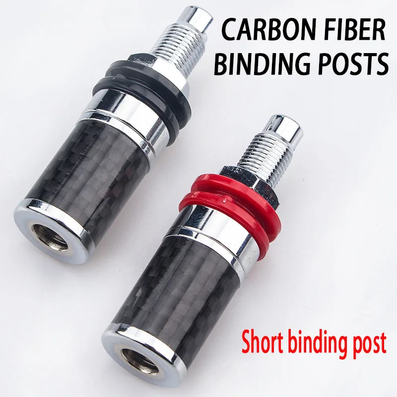hifi black carbon fiber wiring post HIFI wiring board rhodium plated panel amplifier connection speaker cable banana plug socket