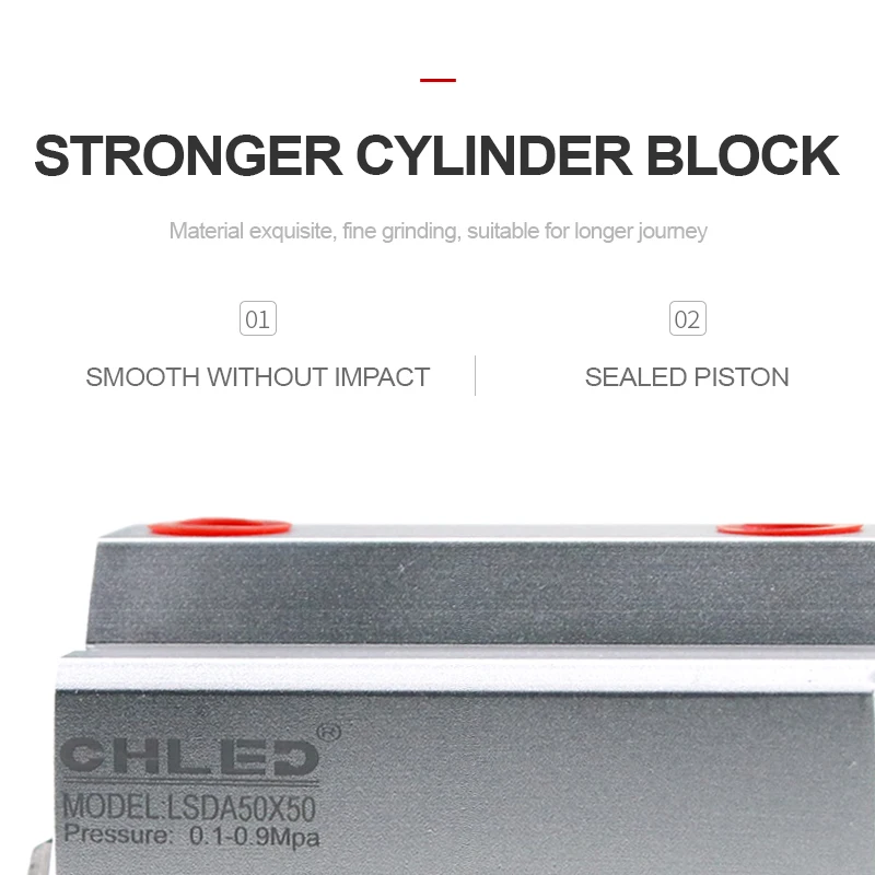 Chled Pneumatic Cylinder SDA Type 12/16/20/25/32/40/50/63mm Bore 5/10/15/20/25/30/35/40/45/50mm Stroke  Pneumatic Air Cylinder image 3