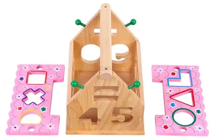 Casa intelligente Per Bambini Ragazzi e Le Ragazze di Apprendimento Precoce Di Puzzle Forma Digitale di Accoppiamento Building Block Giocattoli 1-2-3