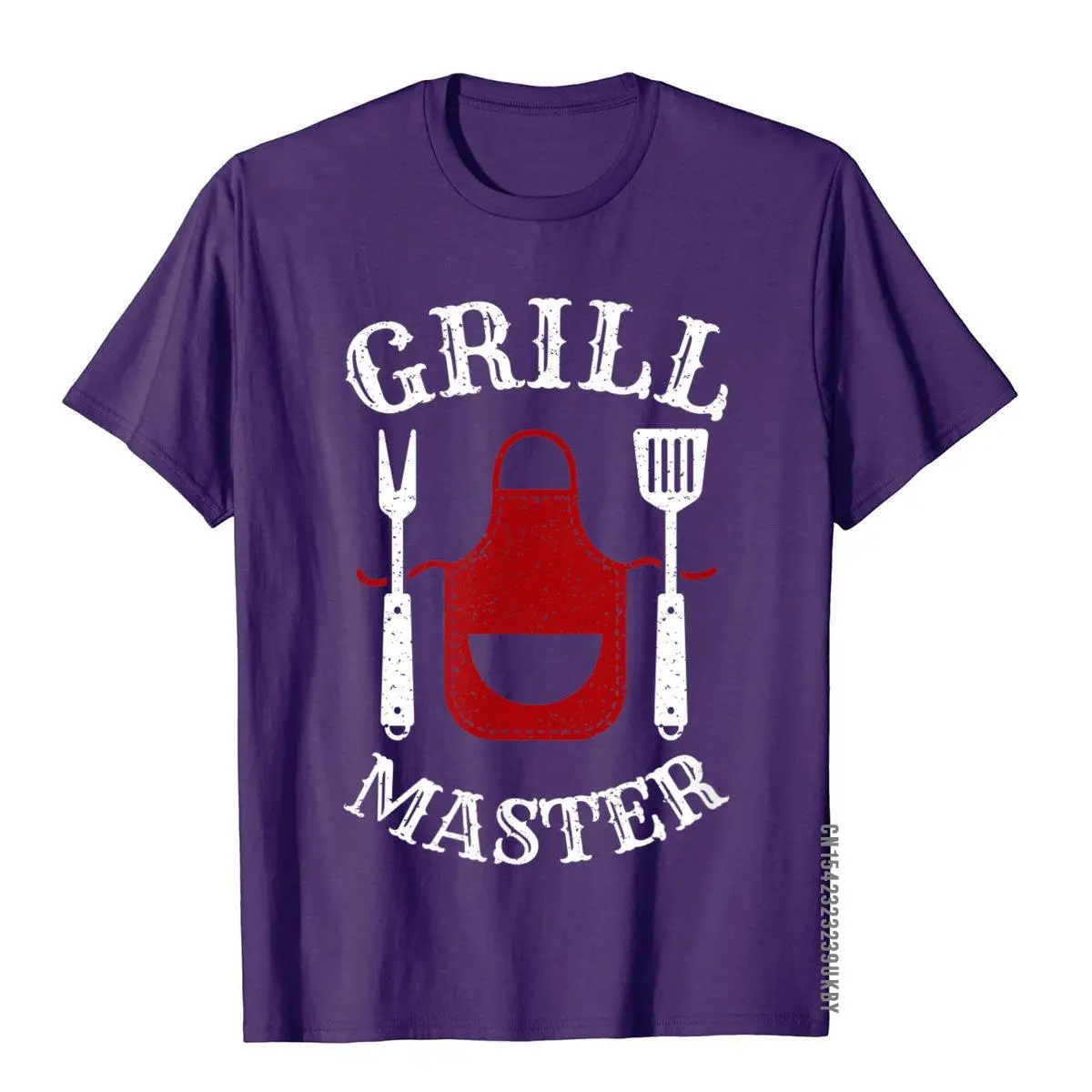 Vintage Grill Master BBQ Apron And Utencils Grilling T-Shirt T-Shirt Holiday Top T-Shirts Popular T Shirt Cotton Man