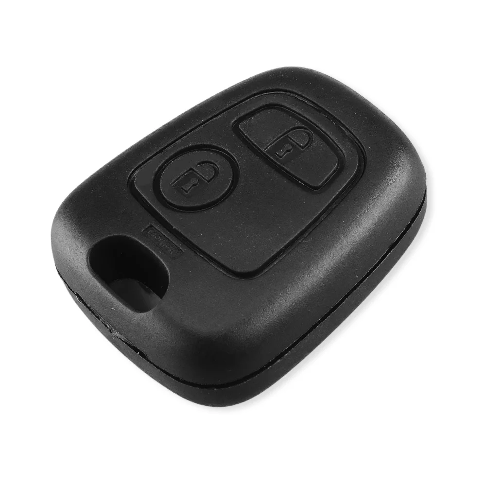 KEYYOU-carcasa de llave de repuesto para coche, mando a distancia con 2 botones, sin logotipo, para Toyota, Peugeot 107, 206, 207, 306, 407, Citroen