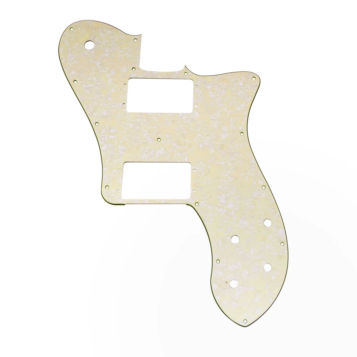 

Musiclily Pro 15 Holes Wide Range HH Pickguard for Mexico Fender 72 Tele Deluxe Style Electric Guitar, 4Ply Aged White Pearl