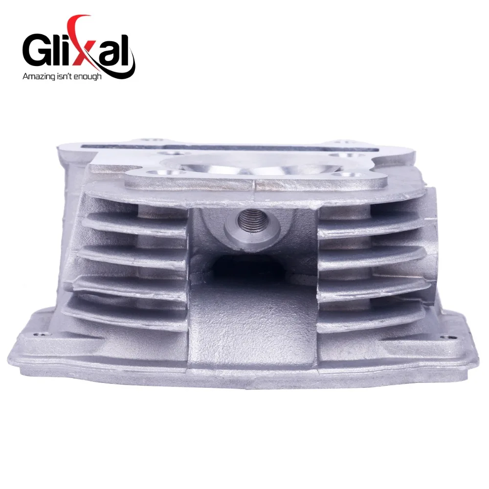 Glixal GY6 150cc Chinese Scooter Engine 57.4mm Cylinder Head Assy with Valves for 4T 157QMJ ATV Go-Kart Buggy Moped Quad