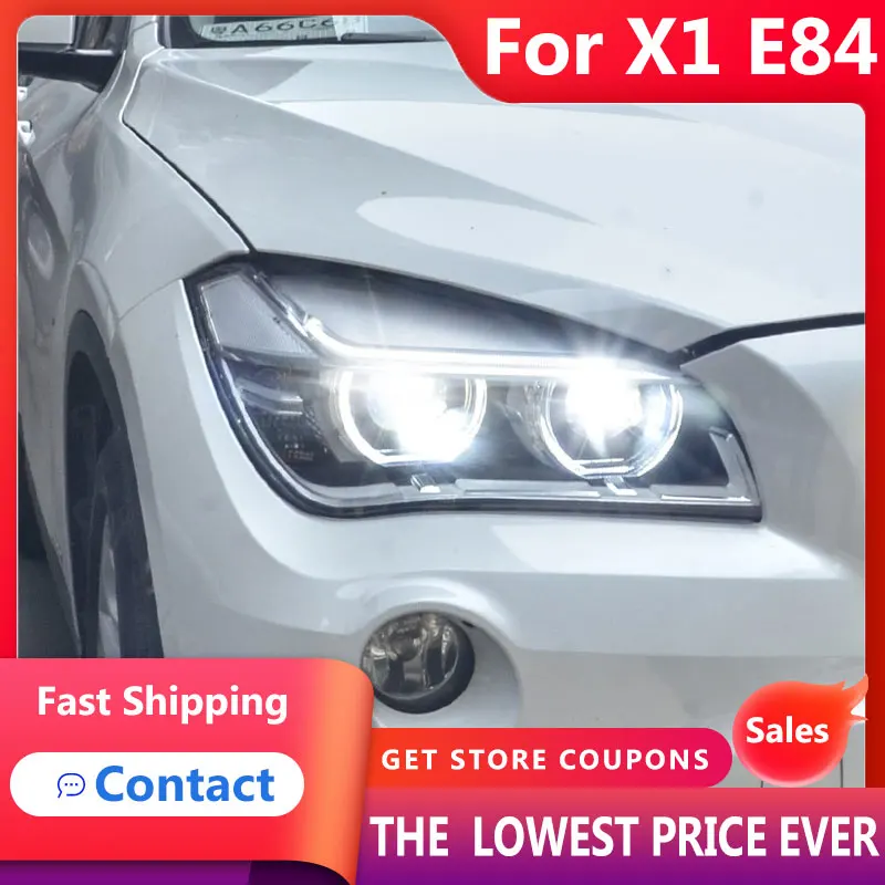

LED Head Lamp for BMW X1 E84 Headlights 2011-2015 New LED Headlight Angel Eye DRL Hid Bi Xenon Auto Accessories
