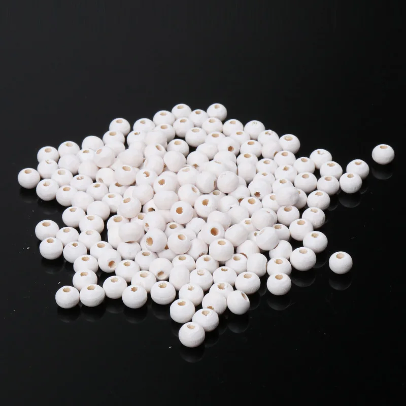 6mm 8mm 10mm 12mm White Natural Wooden Round Ball Spacer Beads For Jewelry Making DIY 2018 New MT0223X