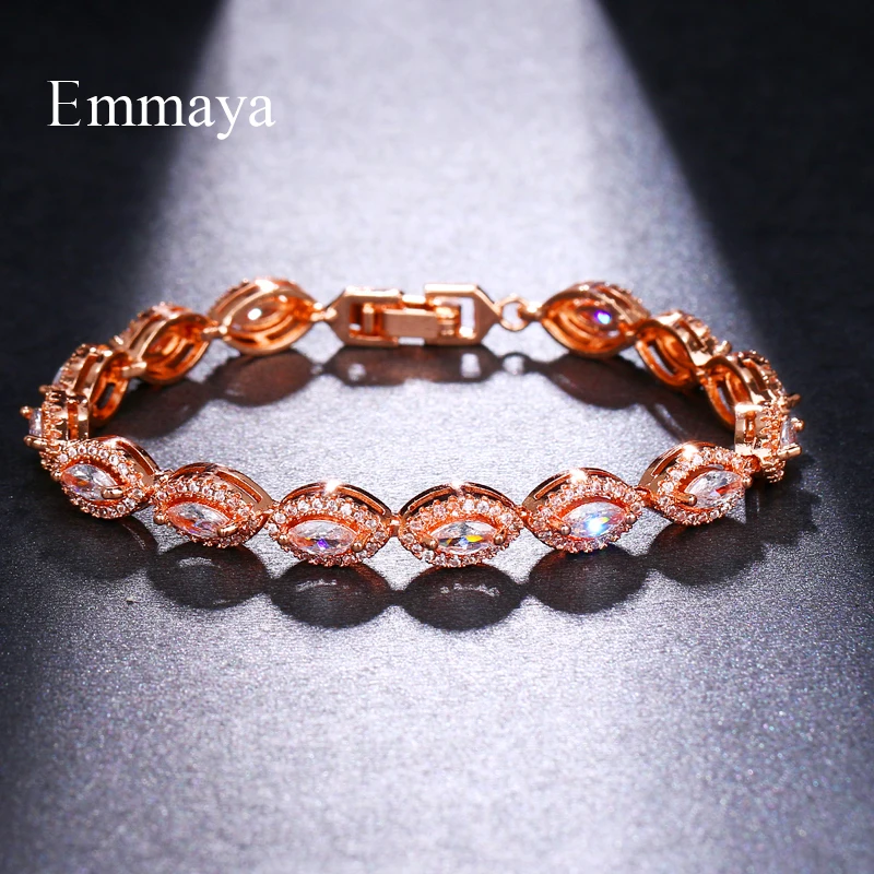 Emmaya Exquisite Geometric Multicolor Bracelet Around With Shining Cubic Zircon For Female Classic Choice In Banquet