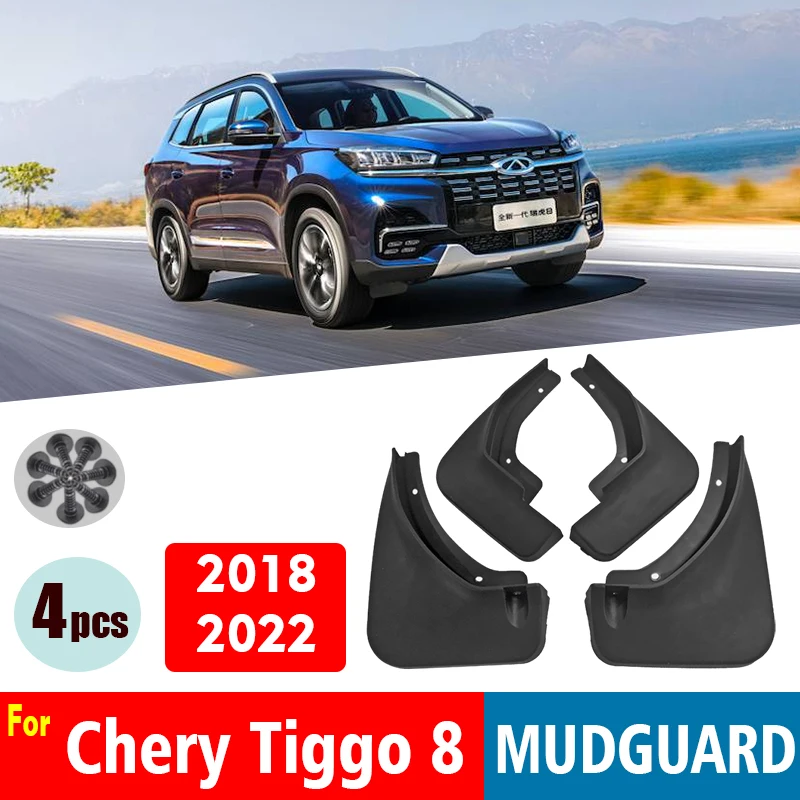 

2018-2022 Mudguard FOR Chery Tiggo 8 Mudguards Fender Mud Flap Guard Splash Mudflap Car Accessories Auto Styline Front Rear 4pcs