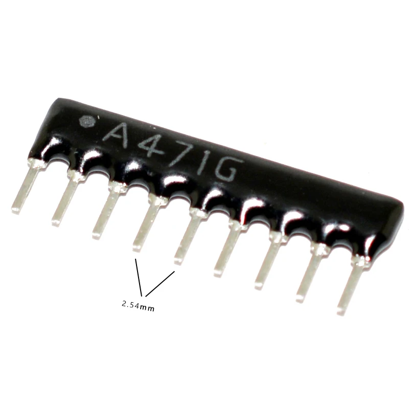 10pcs 10PIN 2.54mm Exclusion Network Resistor Array 1K/2K2/3.3K/4.7K/5K1/10K  A102J A222J A332J A472J A512J A103J  A473J A104J image 5