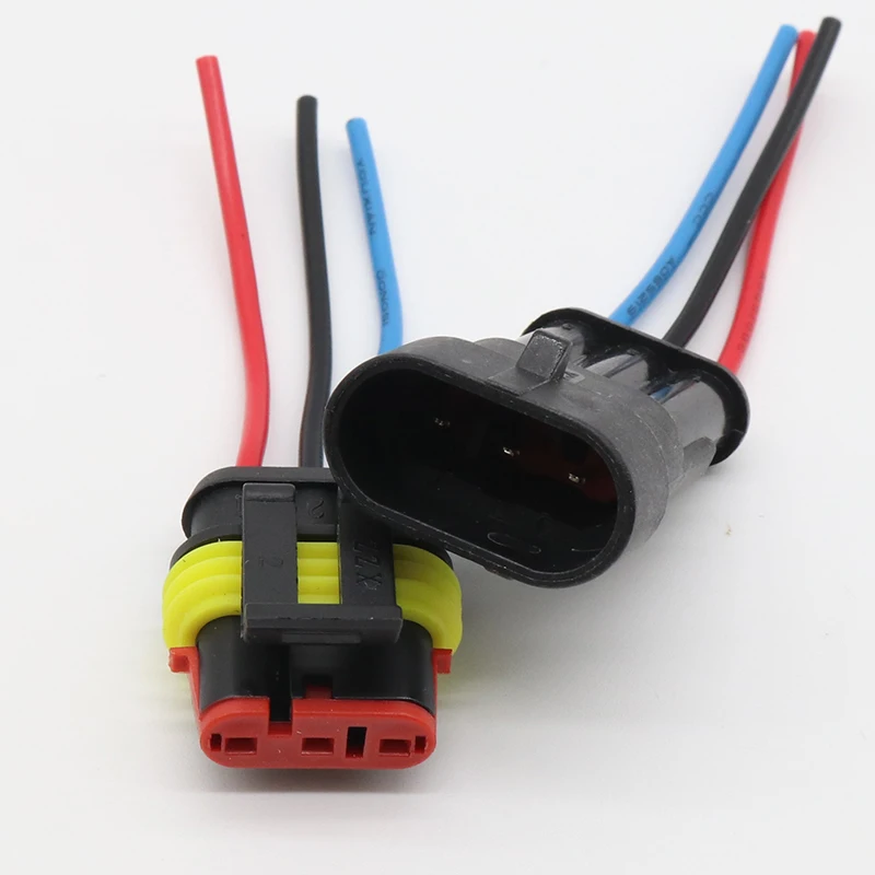 3 Pin Way Sealed Waterproof Electrical Wire Connector Plug Set auto connectors with cable