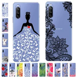 For Sony Xperia 10 III Case TPU Silicone Soft Cartoon Clear Case for Sony Xperia 1 5 III Ace II Phone Cover Transparent Coque