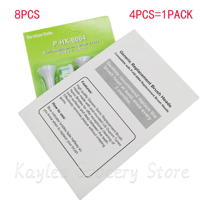 Cabezales de repuesto para cepillo de dientes HX6064, 8 piezas, para PH, Soni care, Flex Care, Diamond Clean, HX6902, HX6930, HX9340, HX6950, HX6710, HX6530