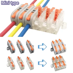 Mini Fast Wire Cable Connectors Universal Compact Conductor Spring Splicing Wiring Connector Push-in Terminal Block 2-1M