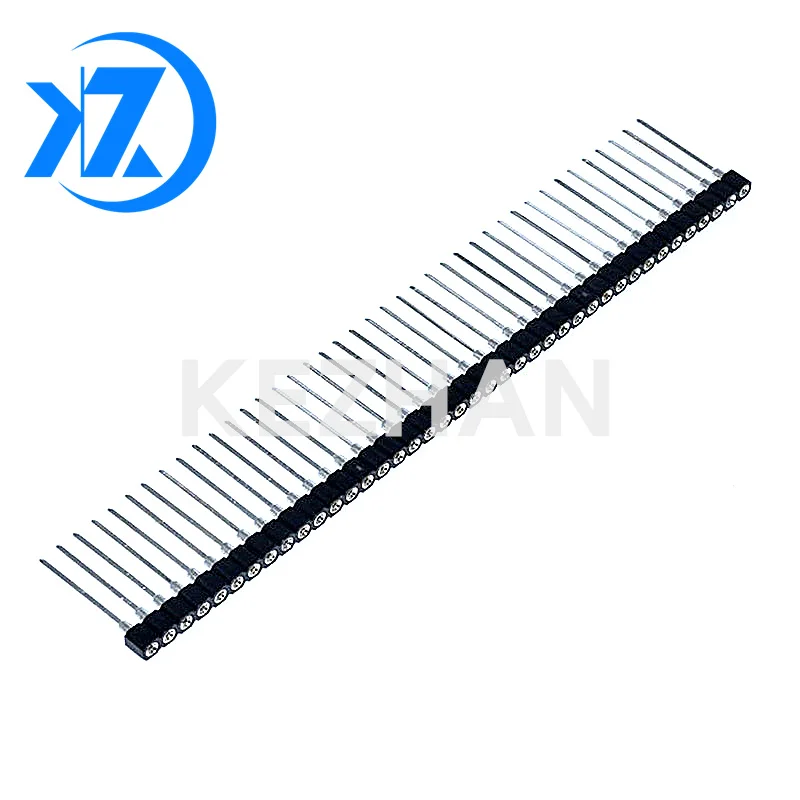 1PCS 2.54mm  Single row Machine Tooled Strip Socket 1x40 Postion Wire Wrap Pins through hole SIP Square Terminals 17.8MM