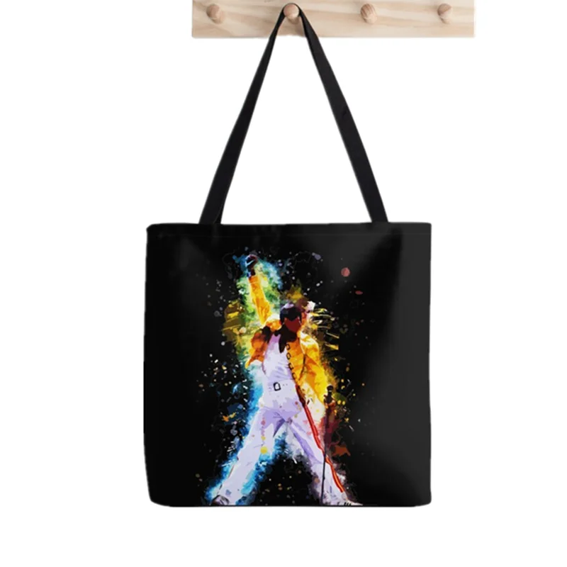 Shopper Freddie Mercury I Want To Drink Tea Printed Tote Bag women Harajuku shopper handbag girl shopping bag Lady Canvas Bag