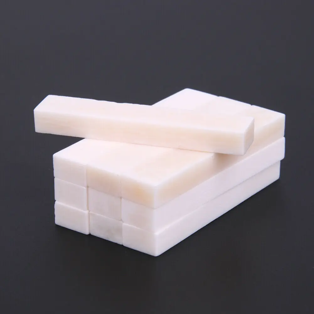 Tuerca de hueso Universal en blanco, instrumento de cuerda de 52x10x6mm, piezas de tuerca de hueso DIY, ukelele de bajo, accesorios de guitarra acústica Banjo