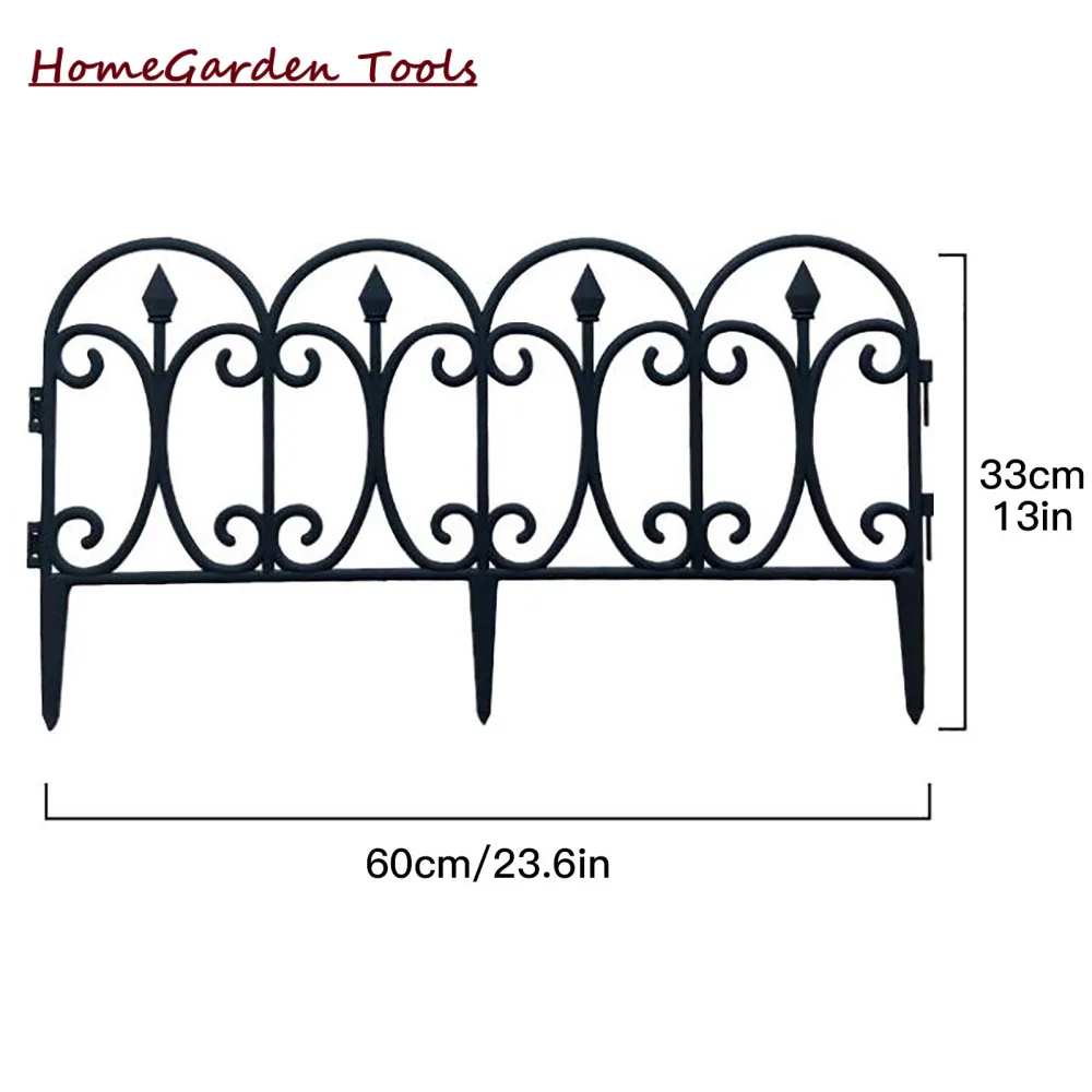 Ogrodzenie Patio Wire Border Black Metal Landscape Wire Folding Decorative Garden Fence for Flower Bed Dog Barrier Tall Garden Edge