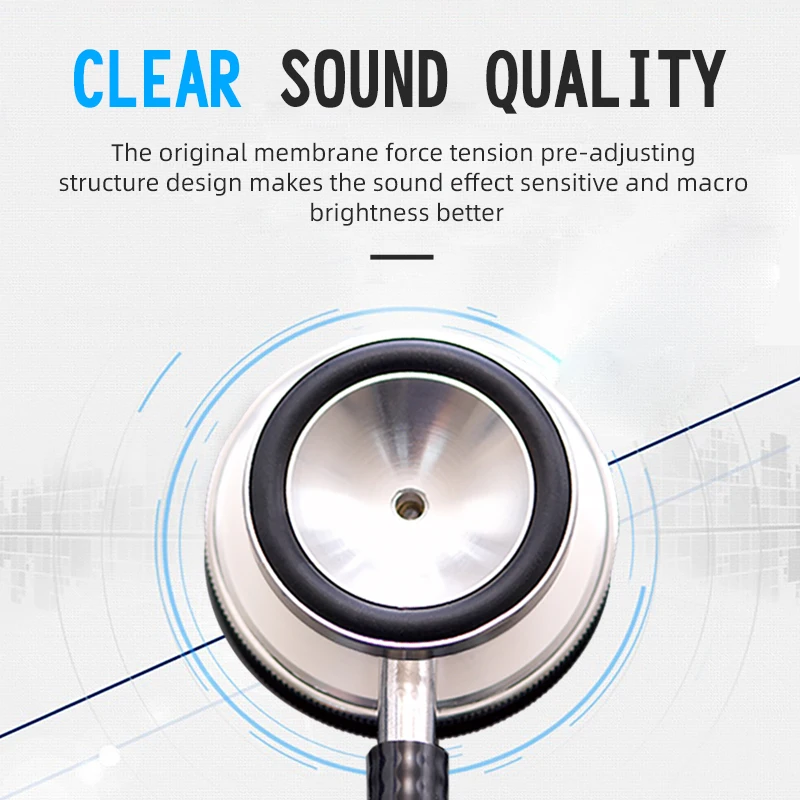 Professional Dual Head Multifunctional Stethoscope Stainless Steel Stethoscope Cardiology Doctor Nurse Heart Rate Sethoscope