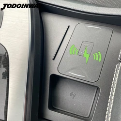 Almohadilla de carga inalámbrica para Audi Q7, cargador de teléfono móvil, soporte de carga rápida, accesorios de coche, embellecedor de consola central, 2016-2019