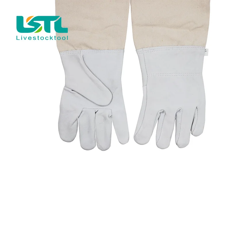Guantes protectores apicultor manguitos largos piel oveja antiabejas - imagen 4
