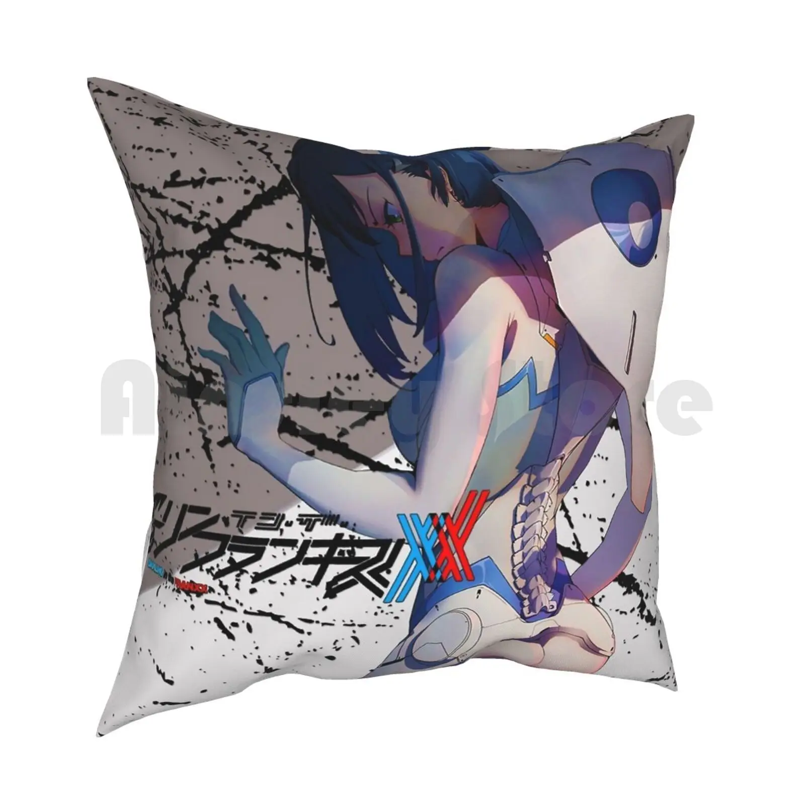 Ichigo Darling In The Franxx ( Mech Suit ) Pillow Case Printed Home Soft DIY Pillow cover Ichigo Zero Two Darling In The